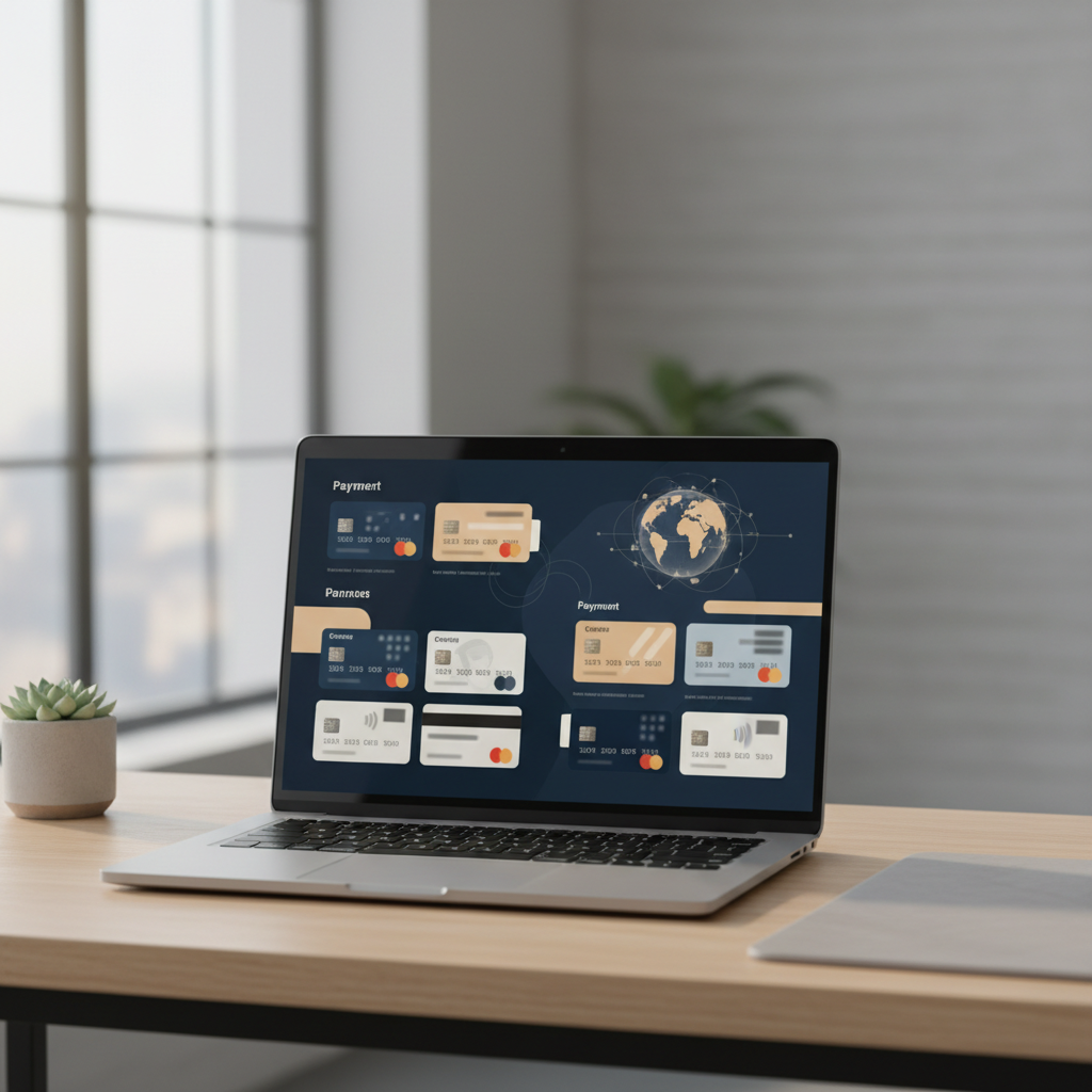 Stripe Connect dashboard on a laptop, symbolizing global payment processing for non-US founders and US LLCs in 2026.