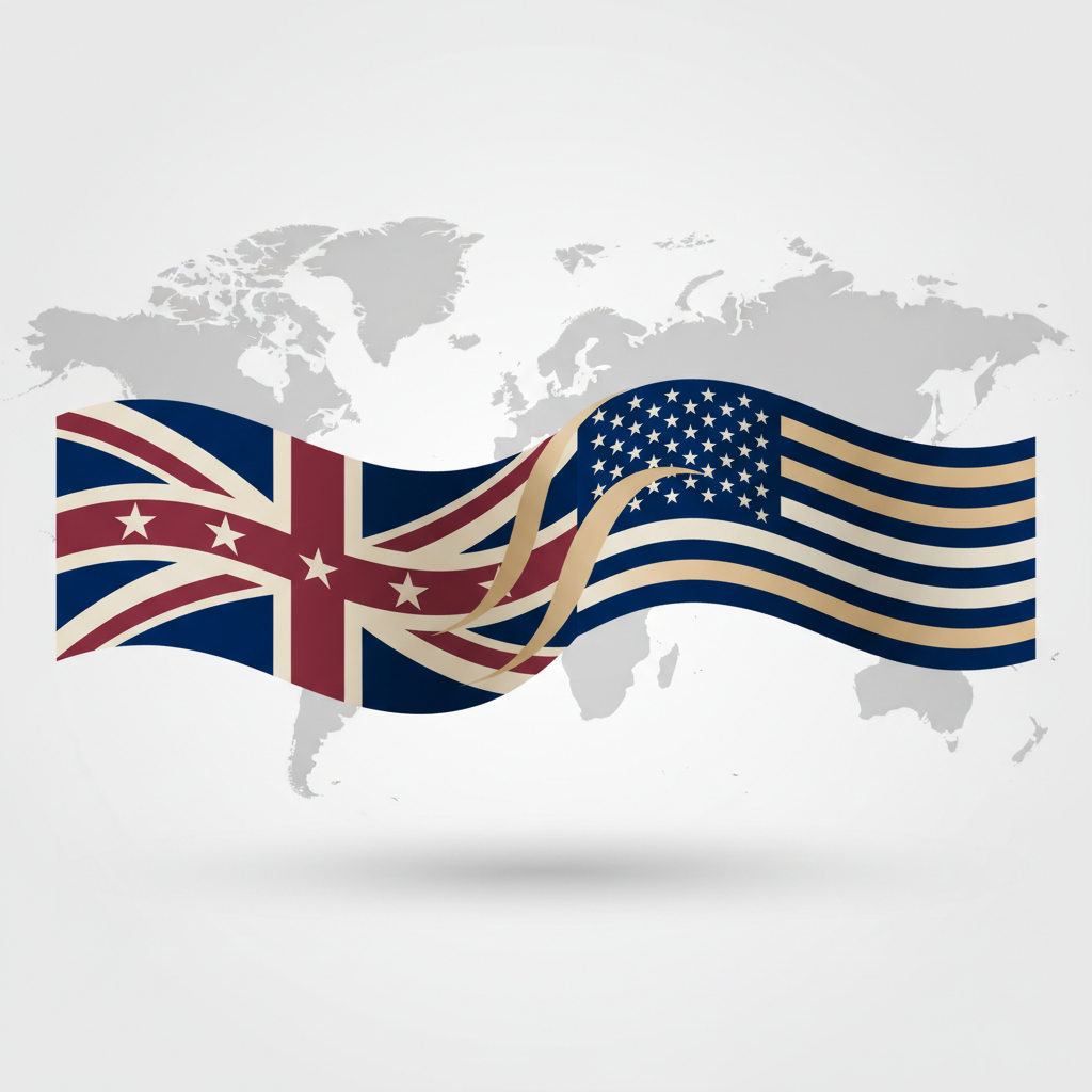 US and UK flags symbolizing a US LLC and UK Limited company hybrid strategy for non-US founders in 2026 for global tax and privacy.