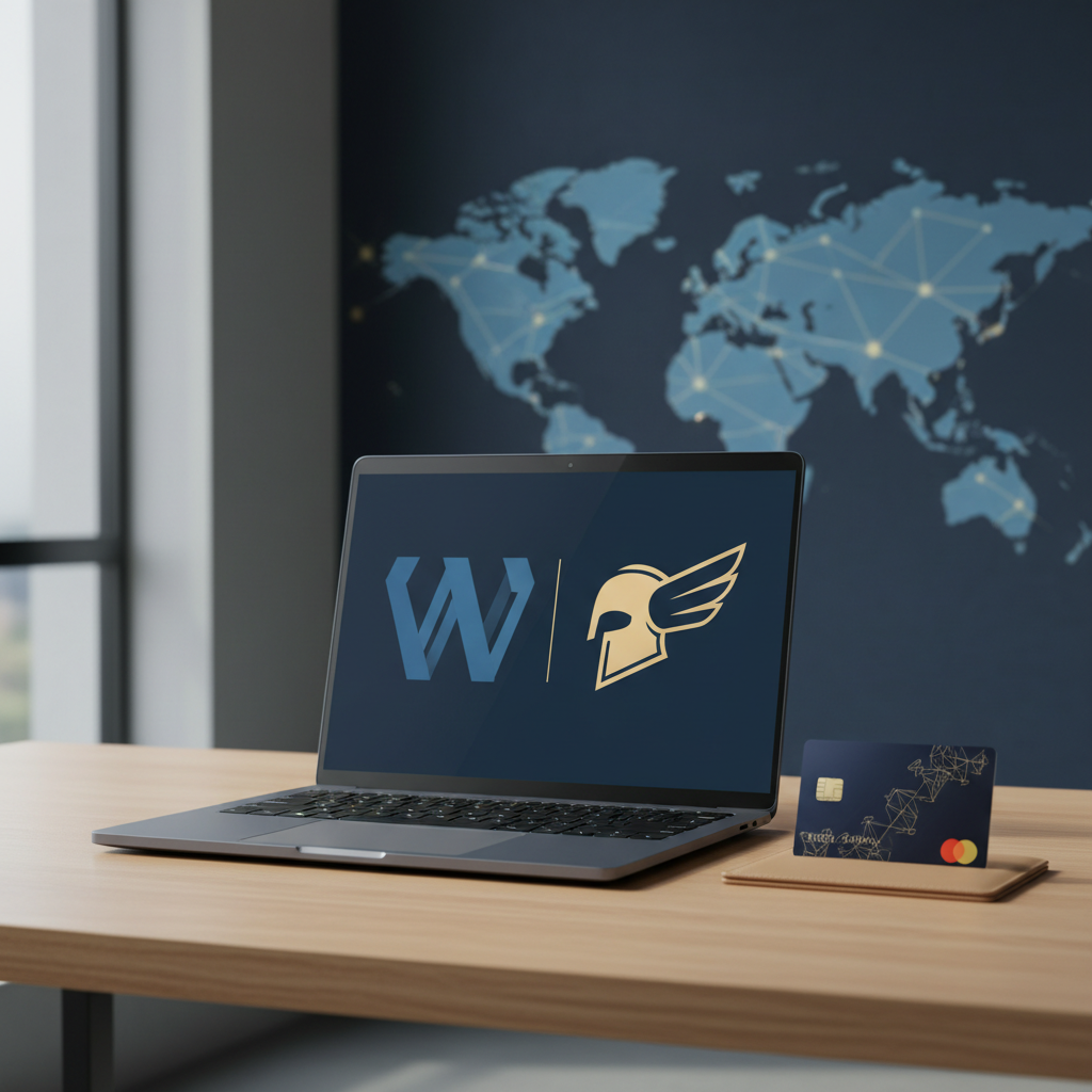 US LLC non-residents banking with Wise and Mercury in 2026, showing a laptop screen with logos.