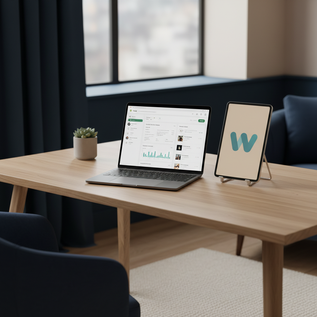 Non-US founder managing Shopify store on laptop with Wise payment dashboard on a second screen, showing US LLC Shopify payouts.