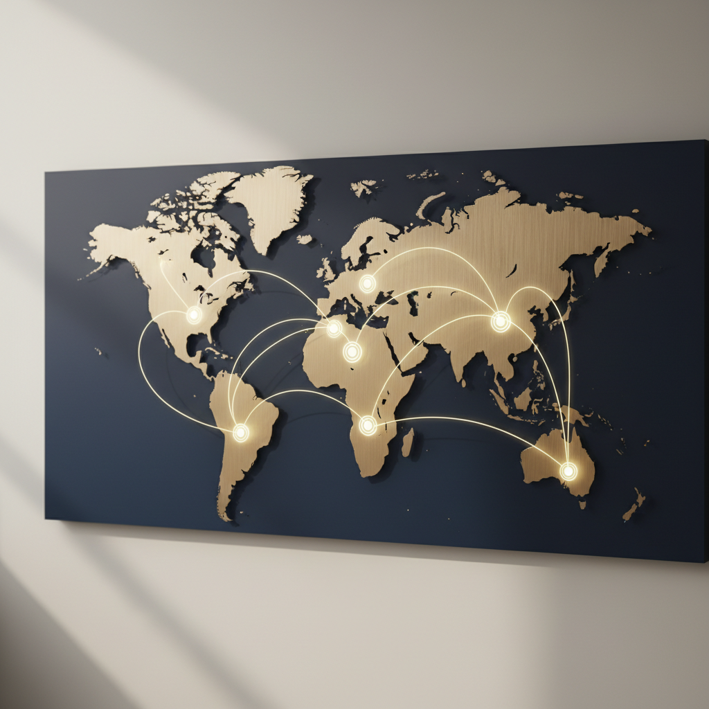 World map illustrating secure remote access solutions for non-US founders overcoming US LLC IP blocks in 2026.